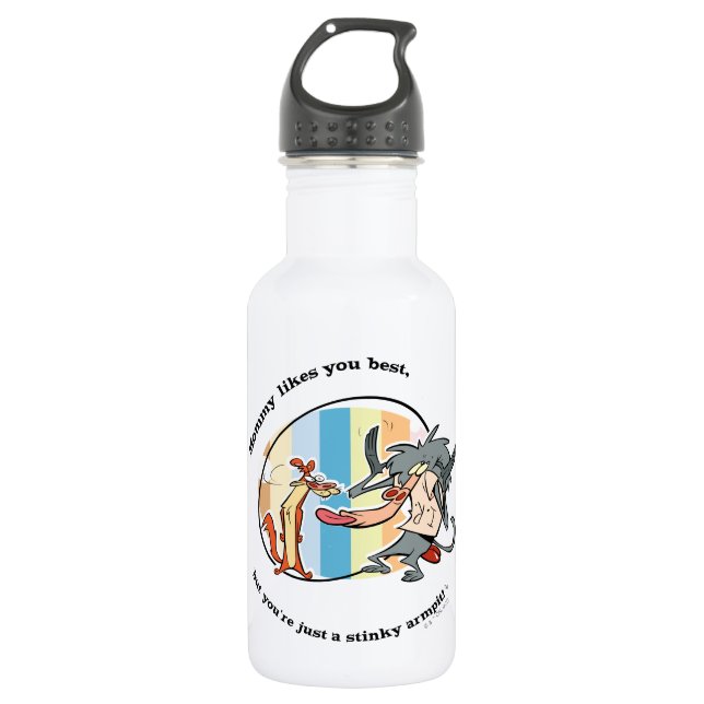 Weasel & Baboon "Mommy Likes You Best" Edelstahlflasche (Vorderseite)