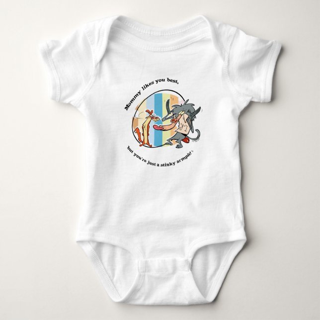 Weasel & Baboon "Mommy mag You Best" Baby Strampler (Vorderseite)