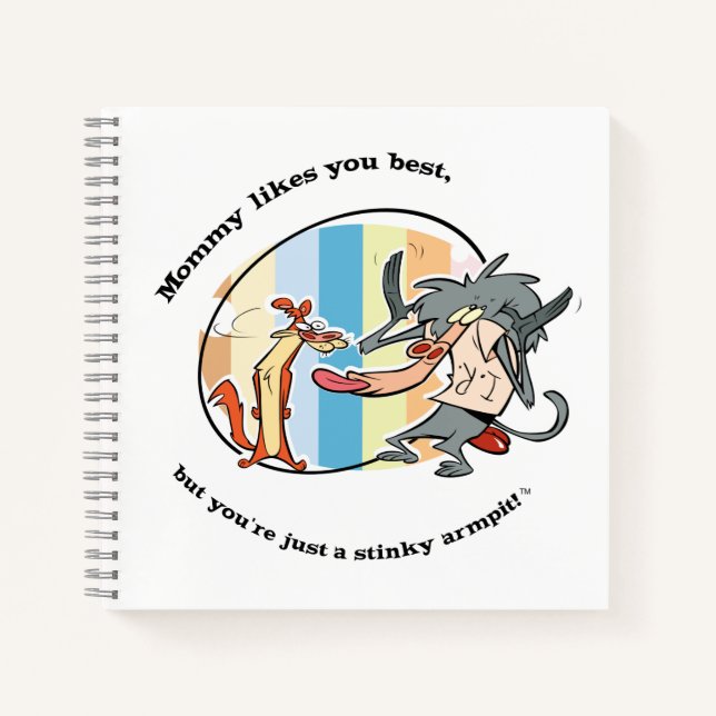 Weasel & Baboon "Mommy mag You Best" Notizbuch (Vorderseite)
