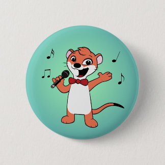 Weasel-Cartoon Button