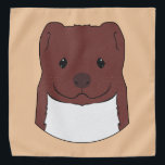 Weasel Face Halstuch<br><div class="desc">Das sonnige Wieselgesicht. Anpassbare Hintergrundfarbe.</div>