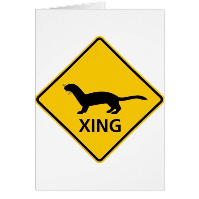 Weasel-/Frettchen-Überfahrt-Landstraßen-Zeichen (Vorne)