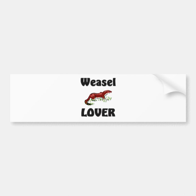 Weasel-Liebhaber Autoaufkleber (Vorne)