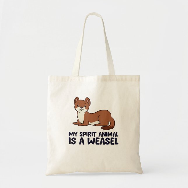 Weasel Lover my Spirit Animal ist ein Weasel Tragetasche (Vorne)