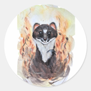 Weasel Magic Spaß Totem Paradies für Kletterhexen: Runder Aufkleber