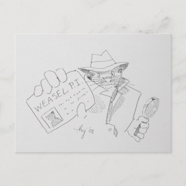 Weasel P.I. Postkarte (Vorderseite)