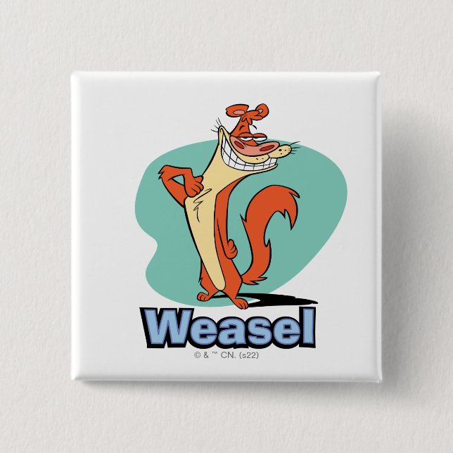 Weasel Proud Character Graphic Button (Vorderseite)