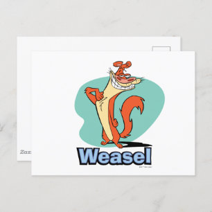 Weasel Proud Character Graphic Postkarte