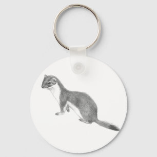 Weasel rund Schlüsselanhänger