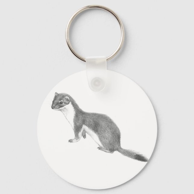 Weasel rund Schlüsselanhänger (Vorderseite)
