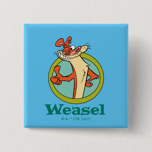 Weasel Thumbs Up Character Graphic Button