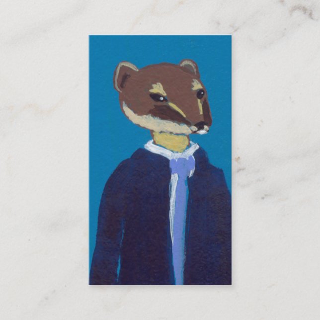 Weaselkunst für Geschäft Weasels!  In den Klagen Visitenkarte (Vorderseite)