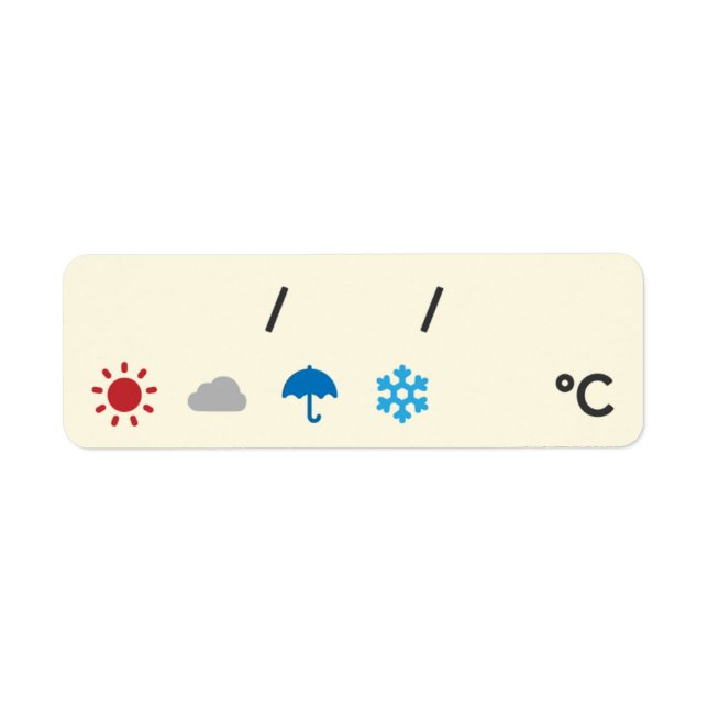 Weather and Date Labels 天気＆日付シール ラベル (Vorne)