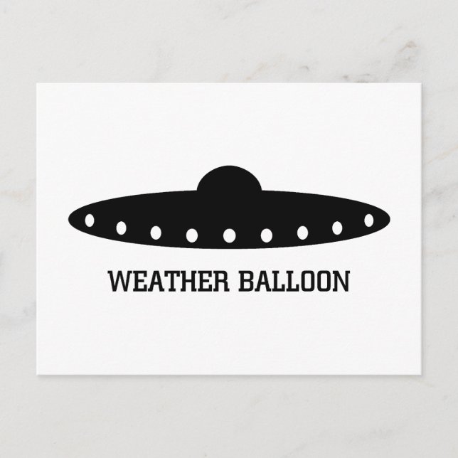 Weather Balloon UFO Postkarte (Vorderseite)