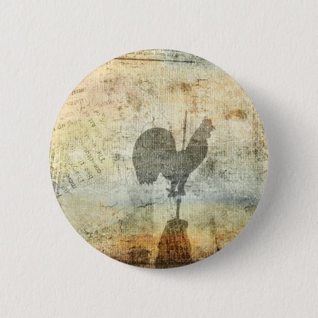 Weather Vane Rooster Button (Vorderseite)