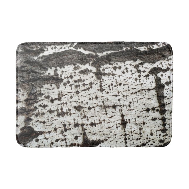 Weathered birch trunk badematte (Vorderseite)