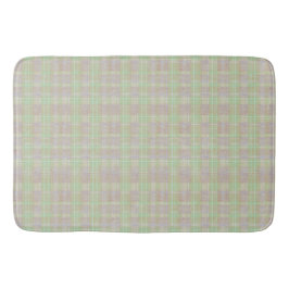 Weathered Neutral Sage Plaid Badematte