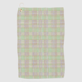 Weathered Neutral Sage Plaid Golfhandtuch