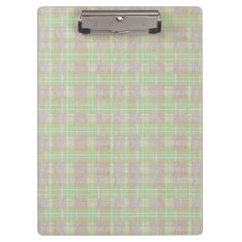 Weathered Neutral Sage Plaid Klemmbrett