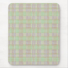 Weathered Neutral Sage Plaid Mousepad