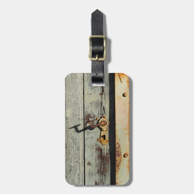 Weathered Rusty Door Handle Gepäckanhänger (Vorderseite vertikal)