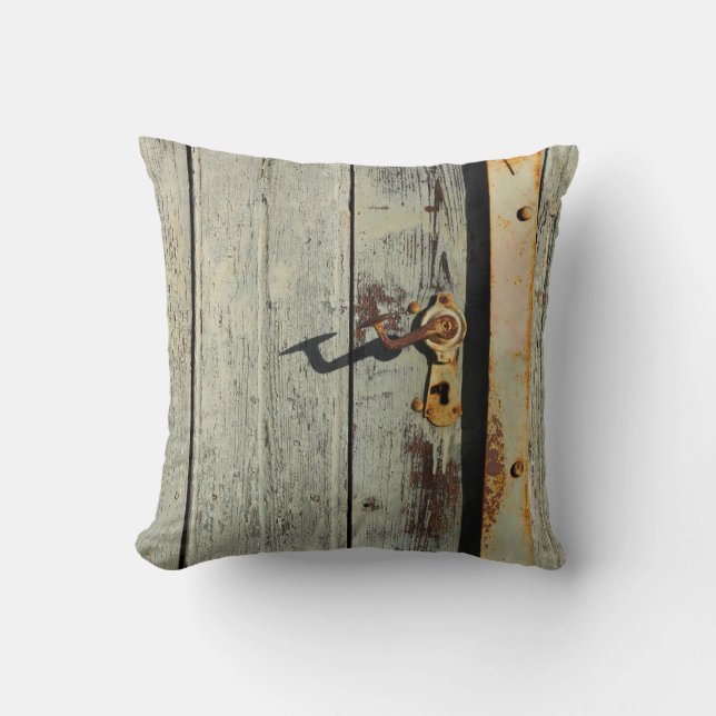Weathered Rusty Door Handle Kissen (Vorderseite)