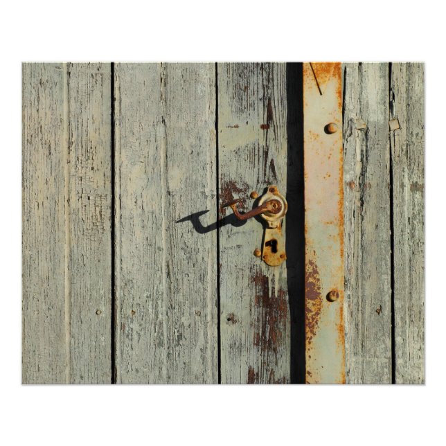 Weathered Rusty Door Handle Poster (Vorderseite)