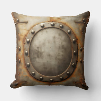 weathered steel, metal look kissen
