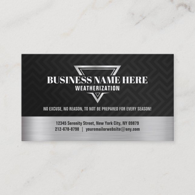 Weatherization Business Cards Visitenkarte (Vorderseite)