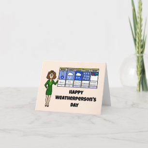 Weatherperson's Day - Carte de voeux féminine