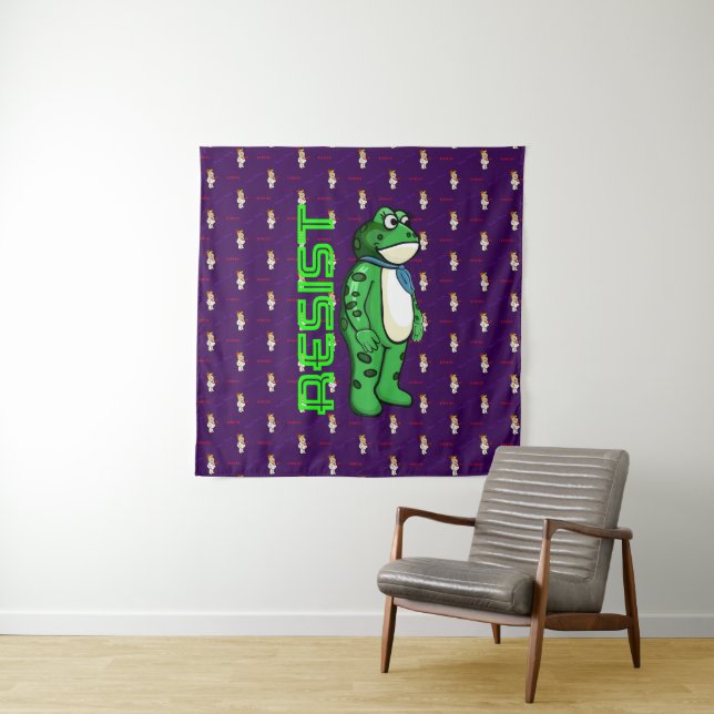 Weatherproof Personalized House Flag Resist frog Wandteppich (Beispiel)