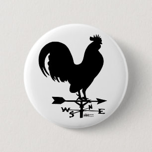 Weathervane Rooster Button