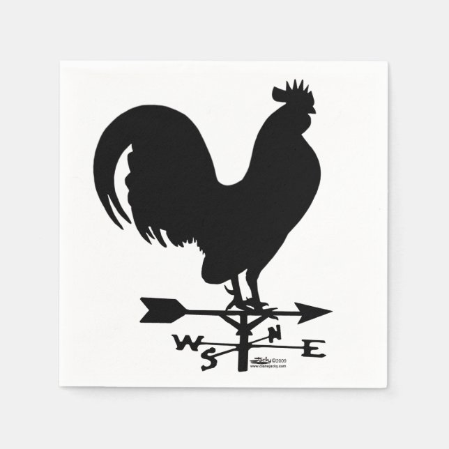 Weathervane Rooster Serviette (Vorderseite)