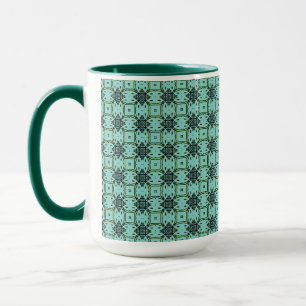Weave Black on Light Blue Big Tasse