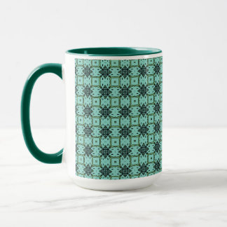 Weave Black on Light Blue Big Tasse
