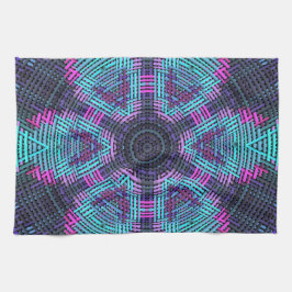Weave Mandala Blue Pink und Lila Geschirrtuch