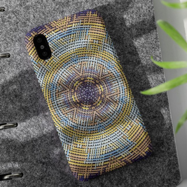 Weave Mandala Blue und Yellow Case-Mate iPhone Hülle (Von Creator hochgeladen)