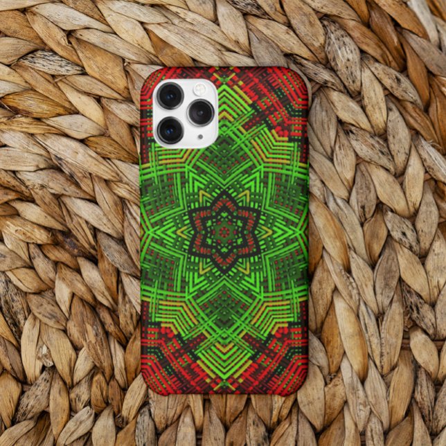 Weave Mandala Blume Rot und Grün Case-Mate iPhone Hülle (Von Creator hochgeladen)