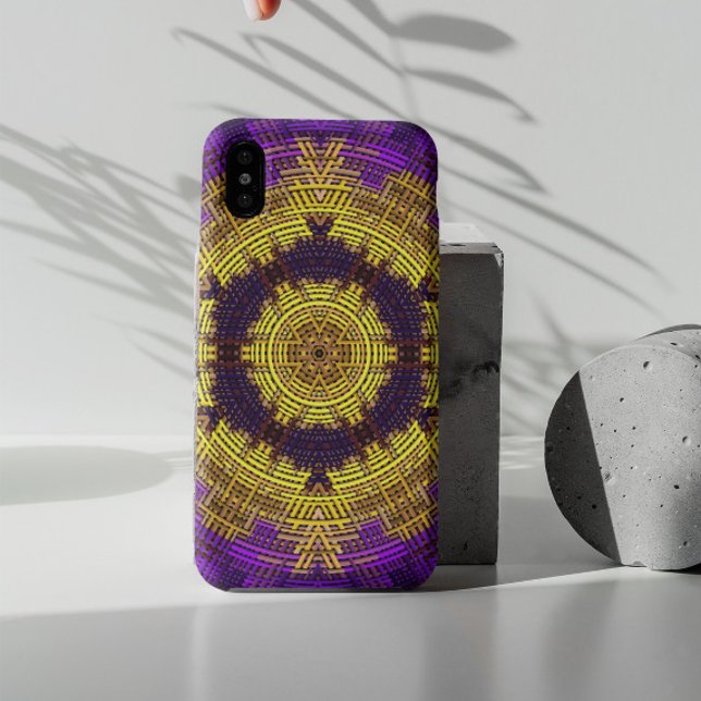 Weave Mandala Gelb und Lila Case-Mate iPhone Hülle (Von Creator hochgeladen)