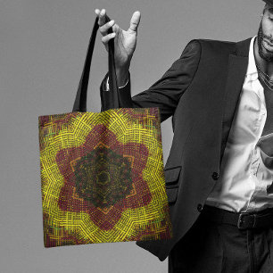 Weave Mandala Gelb und Orange Tasche