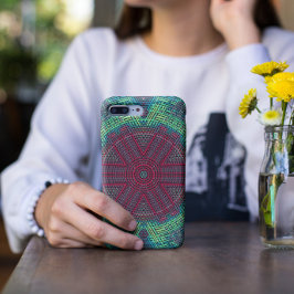 Weave Mandala Green Blue and Red Case-Mate iPhone Hülle