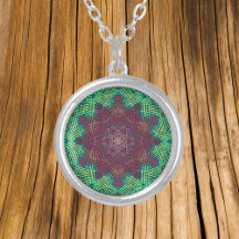 Weave Mandala Green Blue und Red