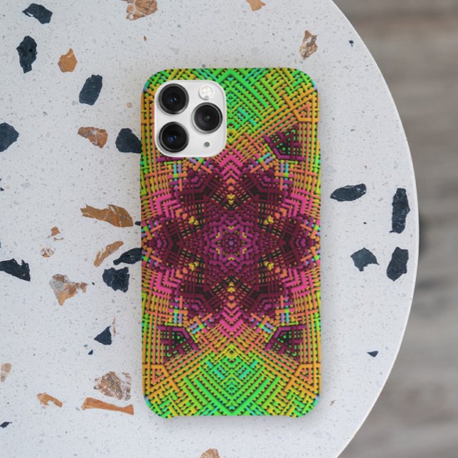 Weave Mandala Green Orange und Pink Case-Mate iPhone Hülle (Von Creator hochgeladen)