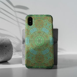 Weave Mandala Green und Orange Case-Mate iPhone Hülle