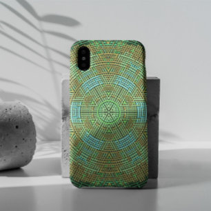 Weave Mandala Green und Orange Case-Mate iPhone Hülle
