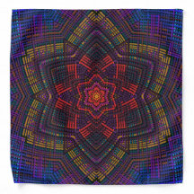 Weave Mandala Lila Gelb Rot und Blau