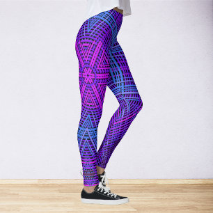 Weave Mandala Lila rosa und blau Leggings