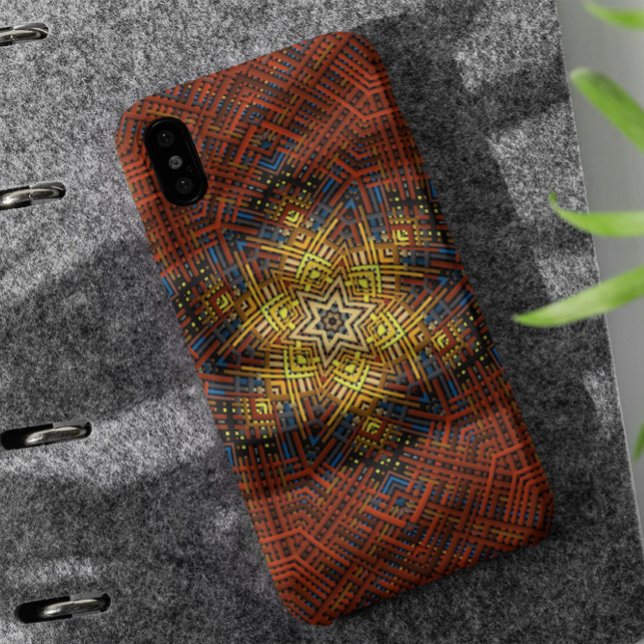 Weave Mandala Orange Gelb und Blau Case-Mate iPhone Hülle (Von Creator hochgeladen)