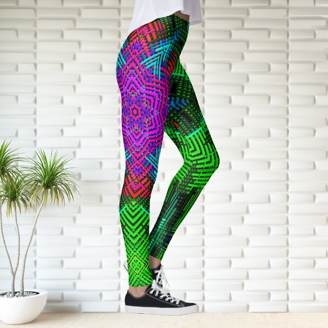 Weave Mandala Pink Blue und Green Leggings (Von Creator hochgeladen)