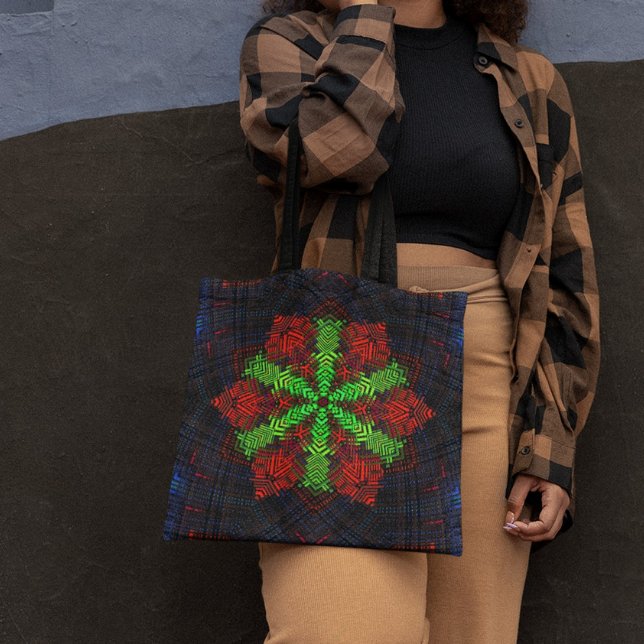 Weave Mandala Red Green und Blue Tasche (Von Creator hochgeladen)